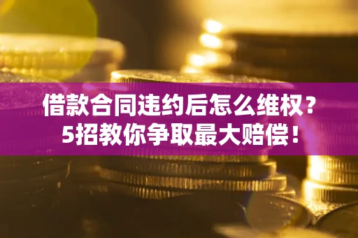 济南借款合同违约后怎么维权？5招教你争取最大赔偿！